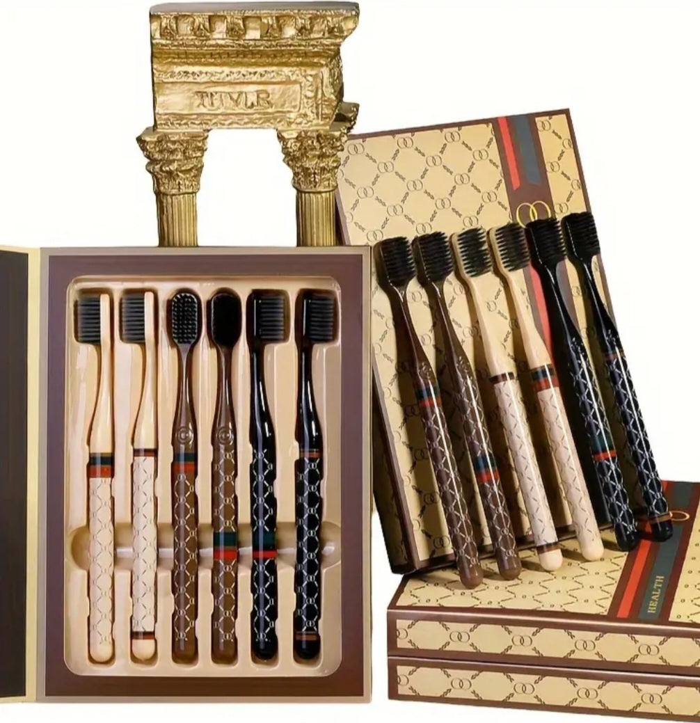 6- piece elegant toothbrush Set with Luxury box