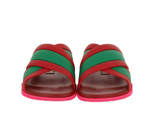 Gucci Web Accent Rubber Sandals w/ Tags